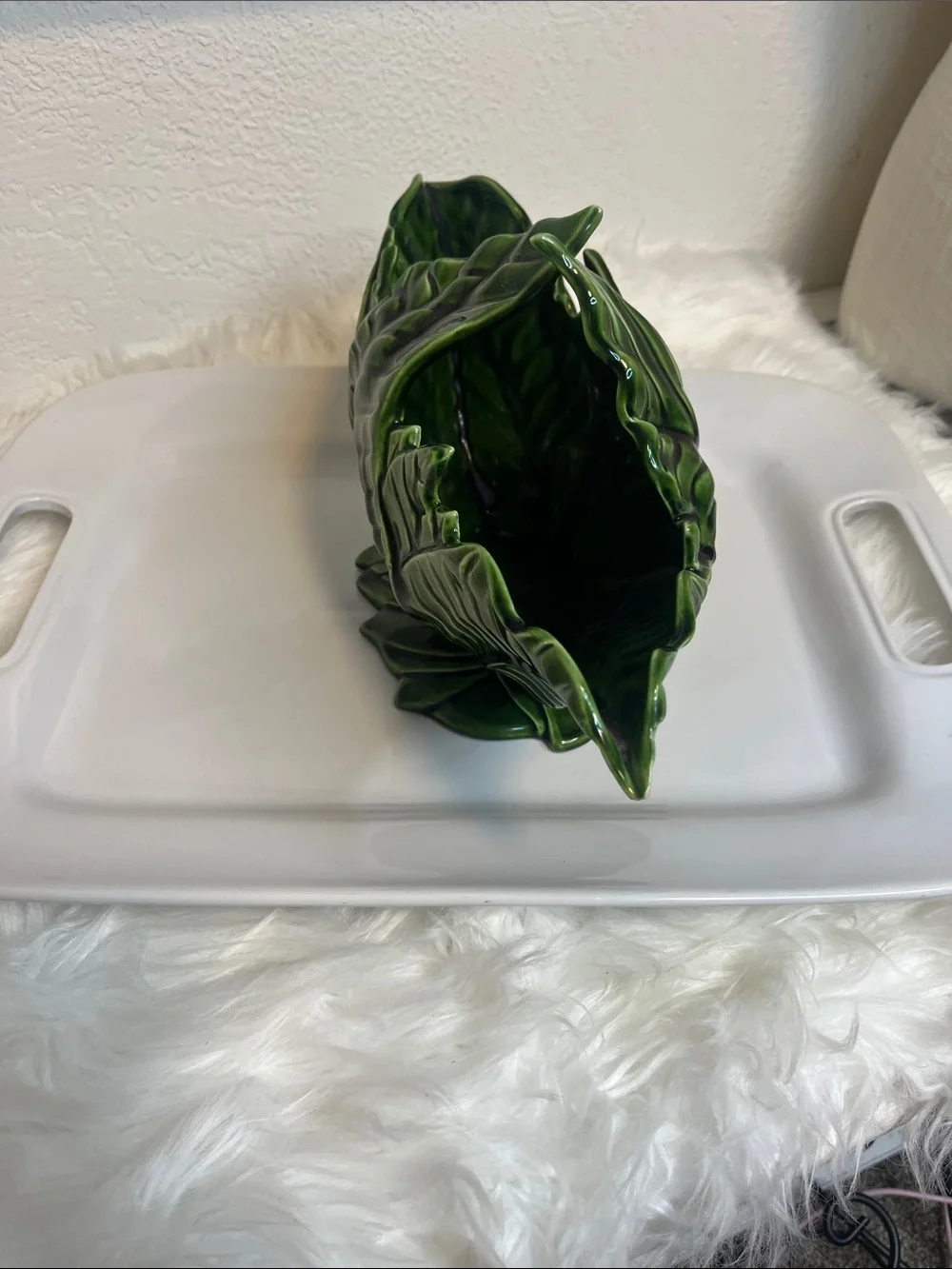 Green Leaf Ceramic Decorative Vase